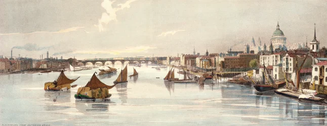 Blackfriars, depuis le pont de Southwark, de 